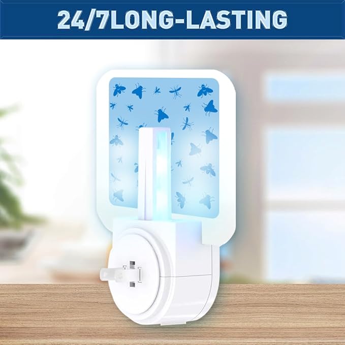 24-Pack Replacement Glue Cards for Models SH502 SH503, DT3005W DT3005W-DS3 DT23005-06, Indoor Plug-in Flying Insect, Mosquito, Moth and Fly Trap Refill Pack, Extremely Sticky, Economic Pack