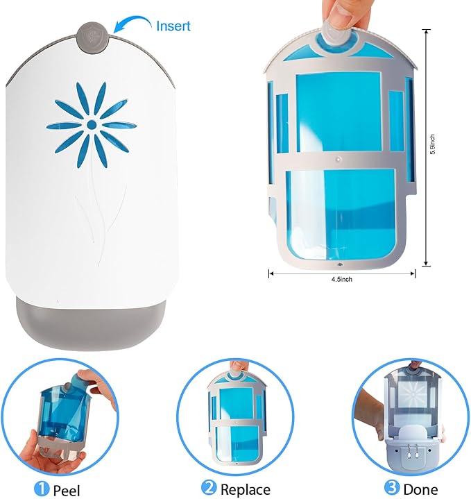 Flying Insect Trap Indoors, Gnat Killer Indoor Captures Fruit Flies, Mosquito and Gnats, Gnat Traps for House Indoor (1 Plug-in Base + 2 Cartridges)