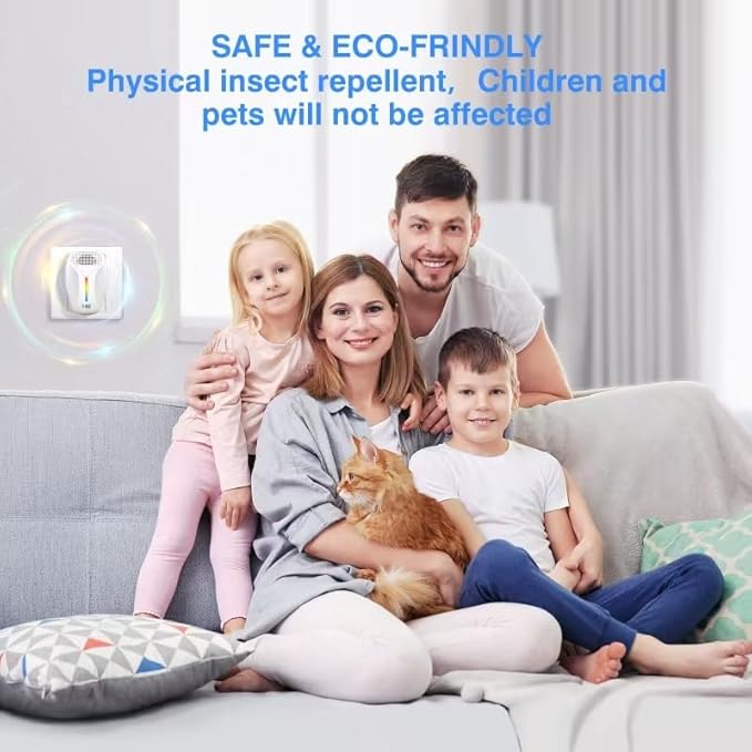 2024 Upgraded Ultrasonic Repeller & Insect Indoor Repeller,Ultrasonic and Repellent for Roach,Rodent,Mouse,Bugs,Mosquito,Mice,Spider,Ant,3 Mode Switching,6 Packs