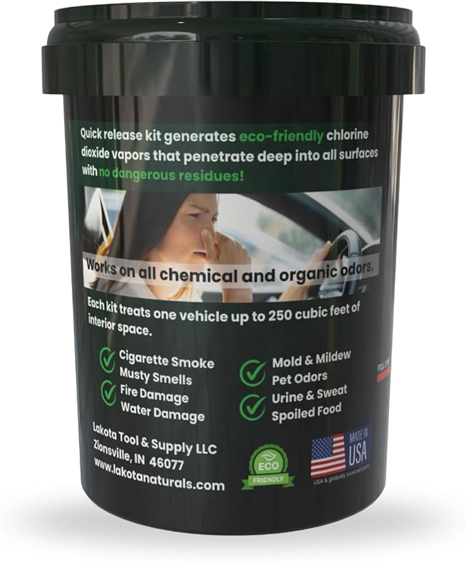 Chlorine Dioxide Fogger Deodorizing Kit, Car Bomb Odor Eliminator, Smoke Smell Remover For Car, Scent Bomb Air Freshener & Deodorizer. Easy to Use Kit Eliminates All Kinds of Odors!