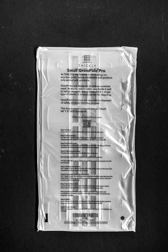 V2 Small GrowPole - Stackable Plastic Moss Poles for Climbing Plants, Monstera Plant Support-Plant Climbing Pole, DIY Plant Stick Support, Works for Philodendron and Anthuriums - 10 Pcs