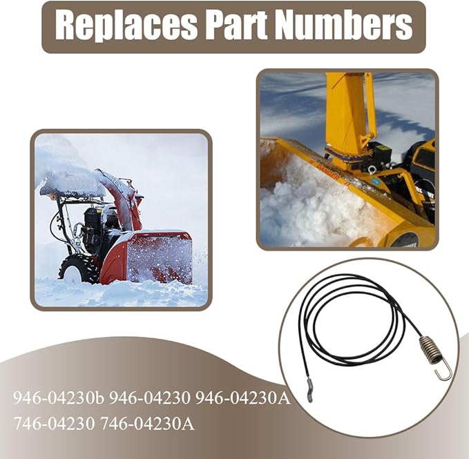 746-04230 Auger Control Cable 946-04230B Fits MTD Craftsman Troy Bilt Snow Blower