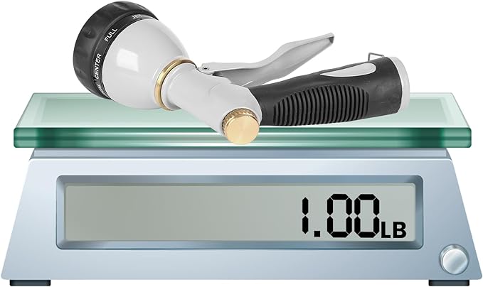 STYDDI Pro Ultra Heavy Duty Multi-Patterns Garden Hose Nozzle, All Metal Hose Nozzle with 8 Spray Patterns, Perfect for Plant Watering, Car Washing, Window Cleaning, Pet Showering, Gray