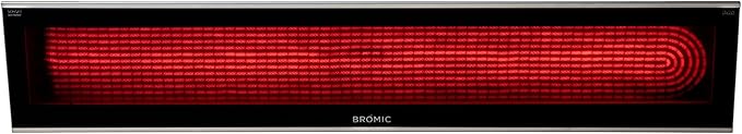 Bromic Platinum Smart Heat Marine 4500W Electric Patio Heater - Radiant Infrared, 208V, Black Finish - BH3622006