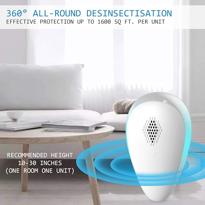 Ultrasonic Pest Repeller Indoor, 6 Pack Pest Repellent Ultrasonic Plug in Electronic Repeller for Mosquito, Spider, Bugs, Mice, Ant, Insects, Roach, Non-Toxic