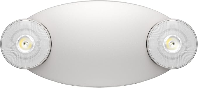 1 Pack LED Emergency Light with Battery Backup-Adjustable 2 LED Bug Eye Head Emergency Lighting -UL Certified 120-220VAC Emergency Exit Lighting Fixtures for Business/Home.