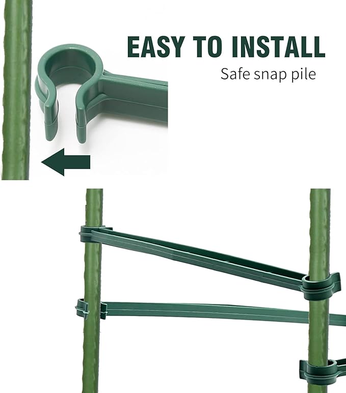 100PCS Stake Arms for Tomato Cage,11.8 Inches Expandable Trellis Connectors for Climbing Plants, Tomatoes Stakes, Vegetables(No Stake, Bayonet Diameter: 11 mm)