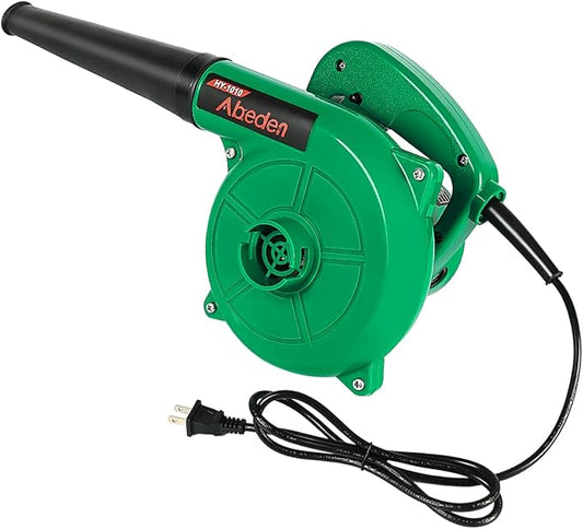 Corded Electric Leaf Blower,2 in 1 Small Handheld Lightweight Sweeper/Vacuum,110V 400W Portbale Blower for Leaf/Snow/Dust Blowing (Green)