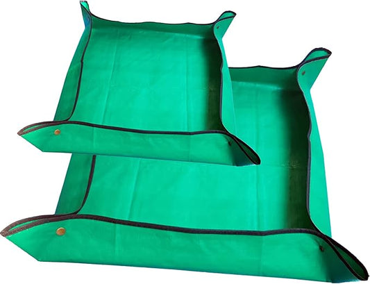 2PCS(39.3'',26.8'') Plant Waterproof Repotting Square Mats,Foldable Garden Transplanting Work Cloth Mat,Portable Gardening Mat,Indoor Succulent Potting Mat(39.3"x39.3",26.8"x26.8")