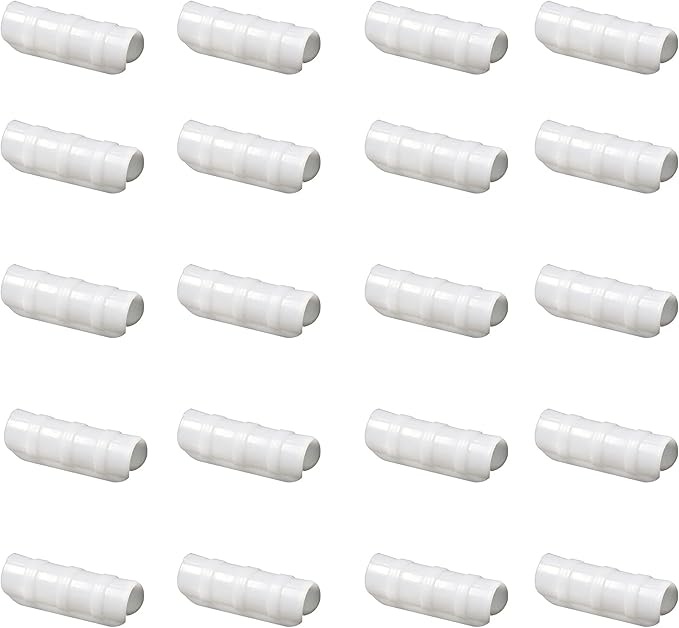 Farm Plastic Supply - Greenhouse Clamp 20 Pack - (4" Long x 1" Wide) - White ABS Clamps for Greenhouse, ABS Clips, Greenhouse Clamps for Farming, Gardening, Agriculture