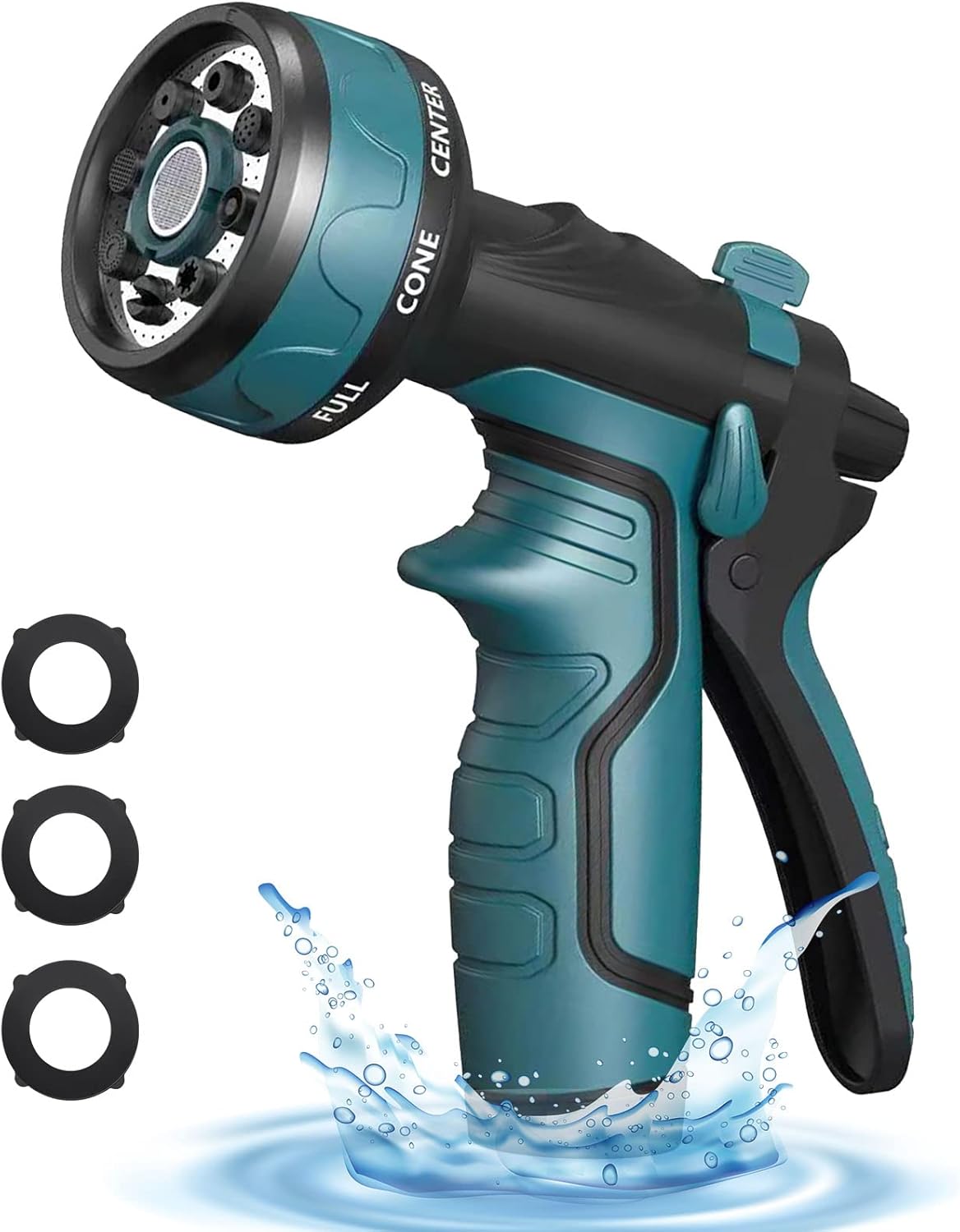 Hose Nozzle,New Upgrade Garden Hose Nozzle,8 Adjustable Watering Patterns Hose Sprayer Nozzle & Water Hose Nozzle, Hose Sprayer Suitable for Watering Plants/Washing Cars/Showering Pets (Blue)