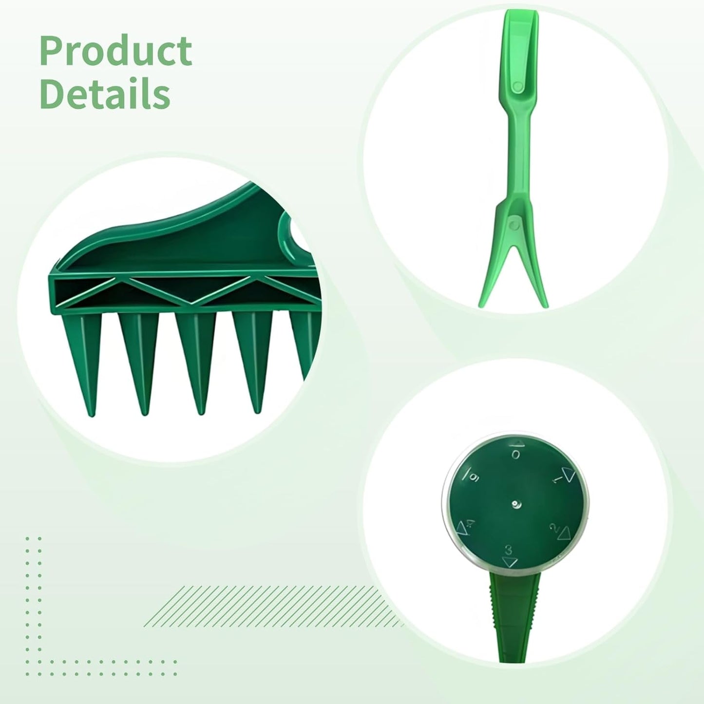 4 PCS Seed Spreader Set, Seed Planter Tools for Gardening, Sowing Seed Dispenser with Fork & Pointed Tools, Seed Spacer Gardening Essentials for Seed Sowing and Tilling