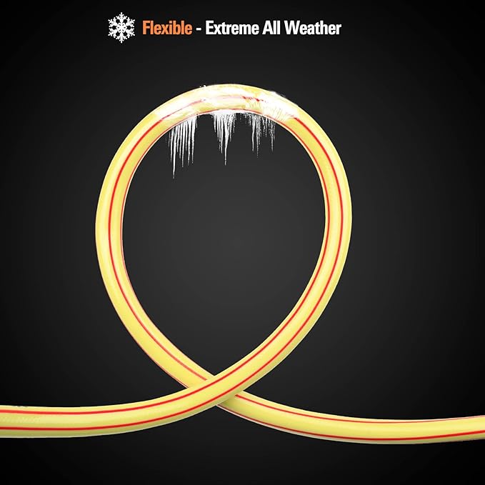 Short Leader Yellow Garden Hose 3/4 in. x 5 ft.-Kink Free, Leakproof, Male/Female, 400PSI Burst -Heavy Duty Durable Flexible Lightweight Water Pipe for Gardening, Lawn Care & Equipment Connection