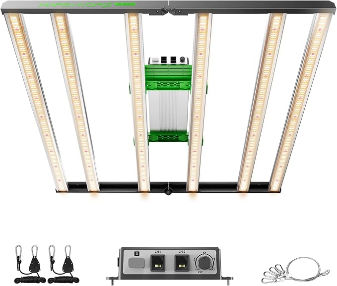 MARS HYDRO 2025 New Version FC-E4800 Foldable LED Grow Light 4x4ft Full Spectrum Grow Light Bar 480Watt Plant Growing Light Remote Control