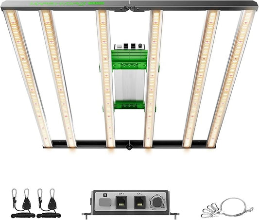MARS HYDRO 2025 New Version FC-E4800 Foldable LED Grow Light 4x4ft Full Spectrum Grow Light Bar 480Watt Plant Growing Light Remote Control