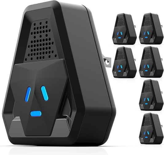 2025 Upgraded Ultrasonic Repeller & Insect Indoor Repeller,Ultrasonic and Repellent for Roach,Rodent,Mouse,Bugs,Mosquito,Mice,Spider,Ant,3 Mode Switching,6 Packs