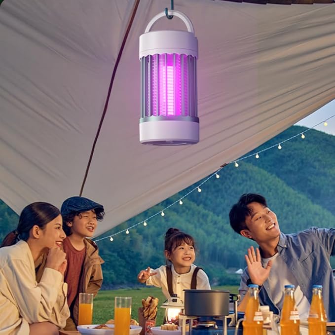 Bug Zapper Out- Portable Electric Mosquitoes and Flying Insect Trap Light | High Powered Wireless Killer Lamp | Must Haves for Kitchen, Camping, Room, Home Rechargeable Indoor