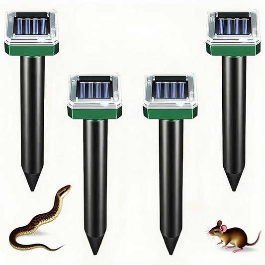 Solar-Powered Ground Vibrating Repellent – Keep Rats, Snakes, Rabbits & Hedgehogs Away from Your Garden, Lawn, Yard, Farm & Orchard!