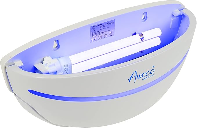 Awoco LED 5W 100V-240V Wall Mount Sconce Sticky Fly Trap Lamp for Capturing Flying Insects, Flies, Mosquitoes, and Moths (Fly Trap)