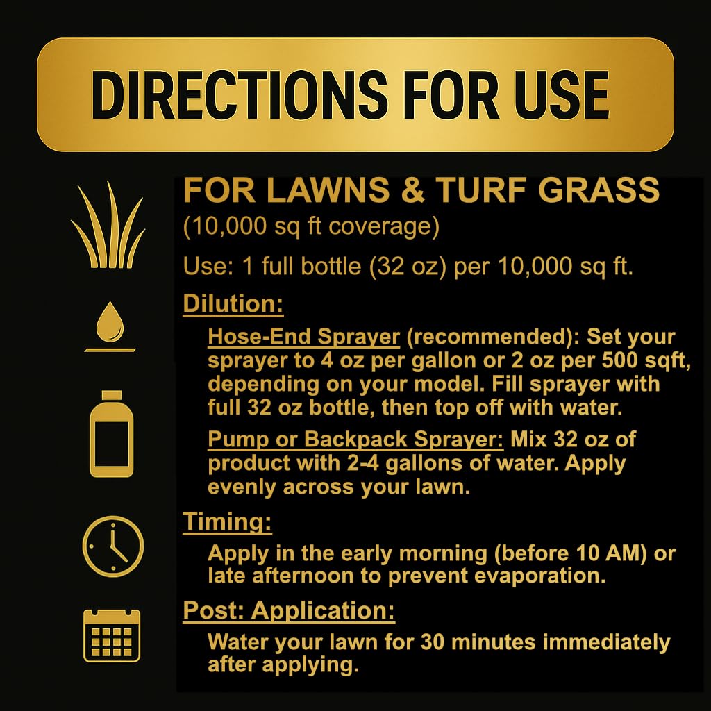 Humic Acid Liquid Aeration Lawn - Humic Acid & Fulvic Acid Liquid Concentrate - 10,000 sq ft - Organic Plant Food Enhancer for Lawn, Plants, Turf Grass & Garden Soil Treatment Conditioner & Aerator