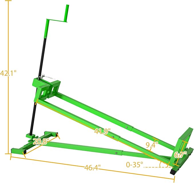 Ride-On Lawn Mower Jack Lift - Telescopic Maintenance Jack for Garden Tractors and Riding Lawn Mowers, 880 lbs Weight Capacity, Manual and Power Tool Handles Included