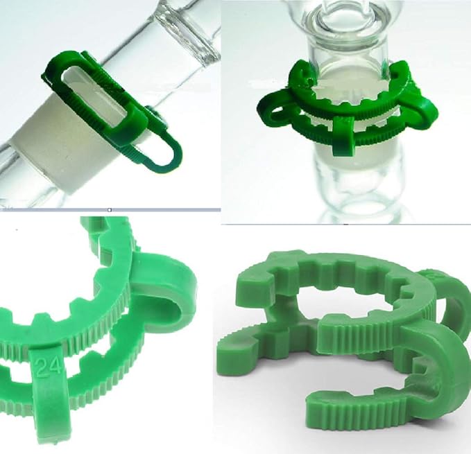 12 pcs Keck Clips Ground Joints #24, Standard Taper POM for Joints 24/29 and 24/40