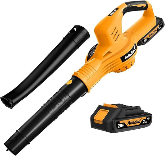 20V Cordless Leaf Blower 150MPH Handheld Electric Blower with Battery & Charger Variable Speed Battery Powered Blowers for Lawn Care Yard Patio Dust Remove, Lightweight & Portable Mini Leaf Blower