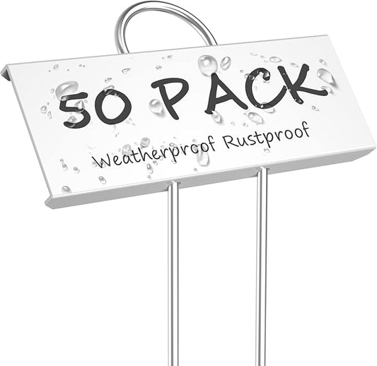 50-Pack Metal Plant Labels, 10.6" Garden Markers Reusable Nursery Tags for Vegetables Herb Flower Seed Greenhouse