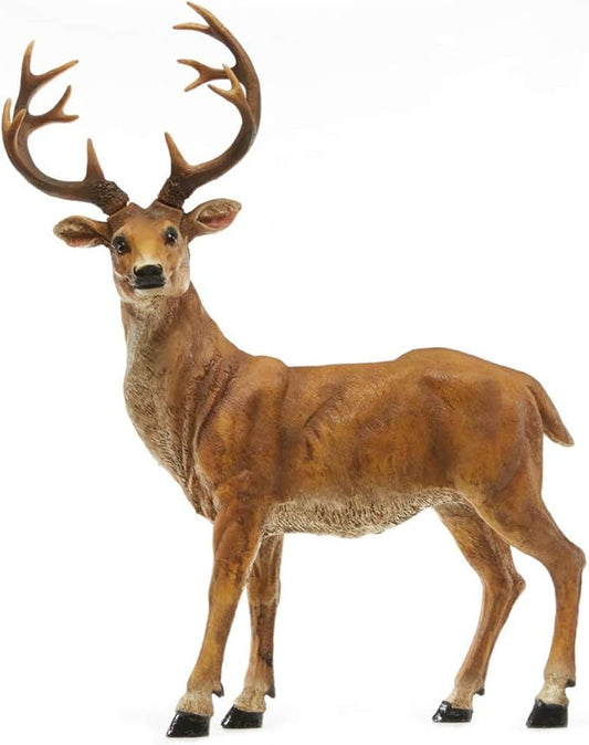 XTAPAN Resin 20.6 Inch Height Standing Deer Statue Animals Sculpture Garden Art Decor Yard Ornament Lawn Garden Outdoor Patio Decoration Figurine