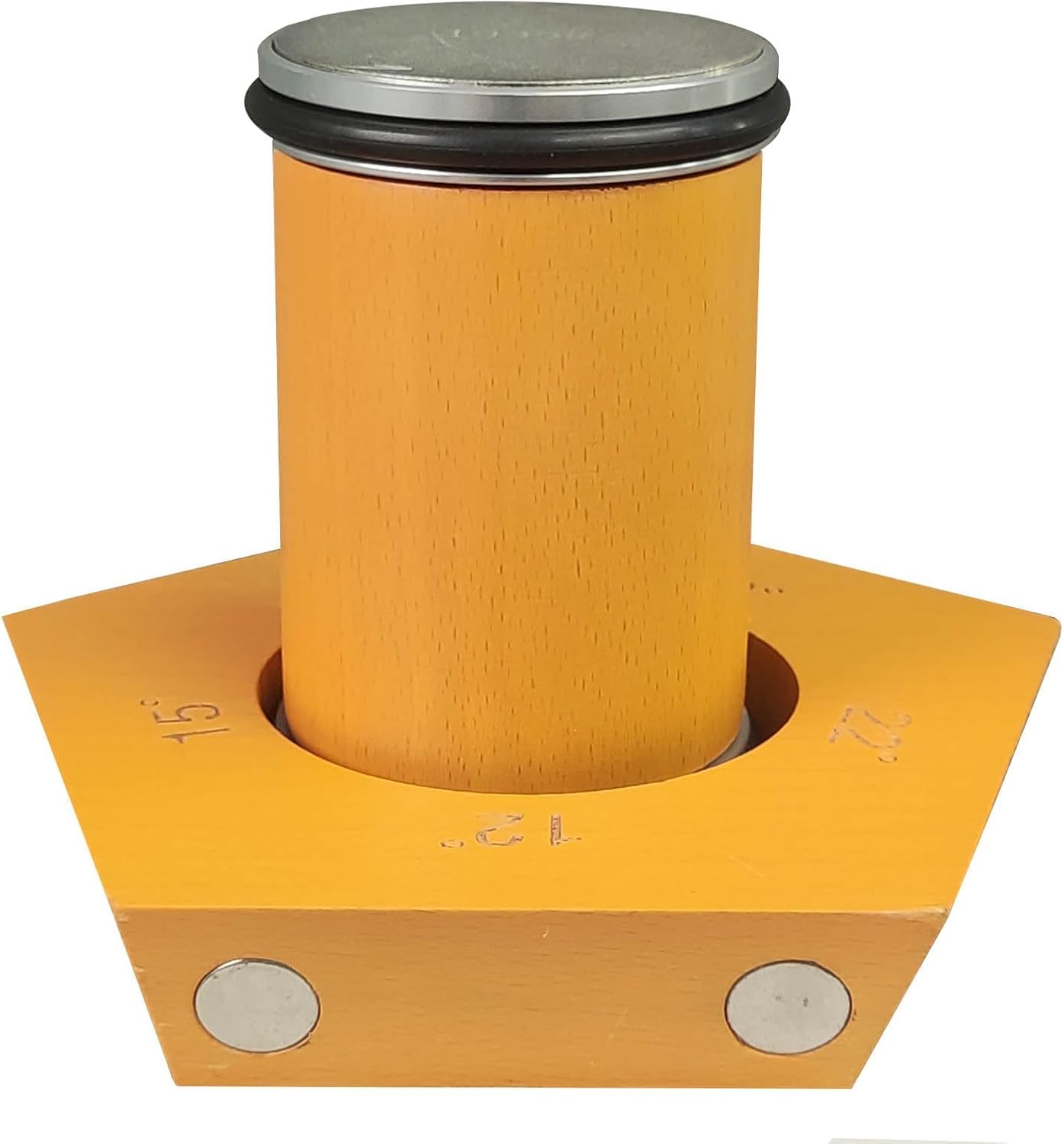 Rolling Knife Sharpener with 2 Diamond Discs and 2 Honing Discs, 5 Magnetic Angle Offer 12/15/18/20/22° for Kitchen Knives (SET-A)