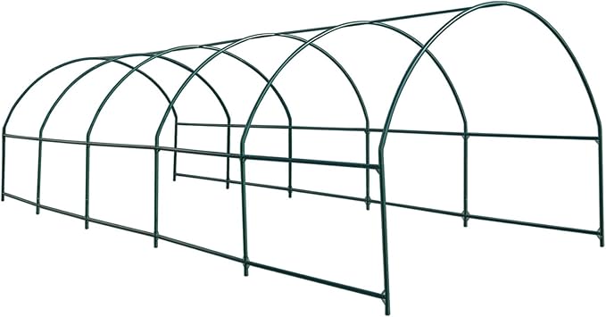 Strong Camel Greenhouse Replacement Frame for 24.6'X10' X 7' Larger Hot Garden House, Support Arch Frame Climbing Plants/Flowers/Vegetables (24.6'X10' X 7')
