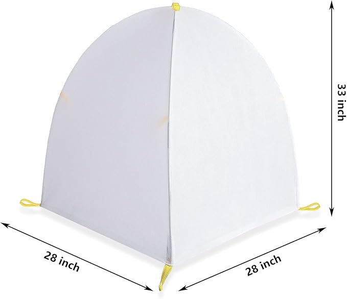 DECOHS 28 x 28 x 33 lnch Warm Plant Protection Tent- Winter Plant Covers Freeze Protection- Plant Snow & Frost Shrub Covers with Stakes Protecting Fruit Tree Potted Plants from Freezing Animals Eating