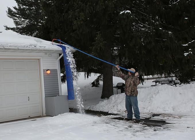 Avalanche! AVA500, Easy and Quick Snow Removal from Roof, Slick Surface Slide, Quick Assembly, Rook Rake for Snow Removal, Made in The USA