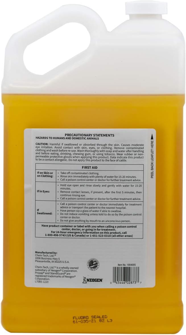 Neogen 1904005 Prozap StandGuard Pour-On 4.5L Insecticide, Yellowish. Brown