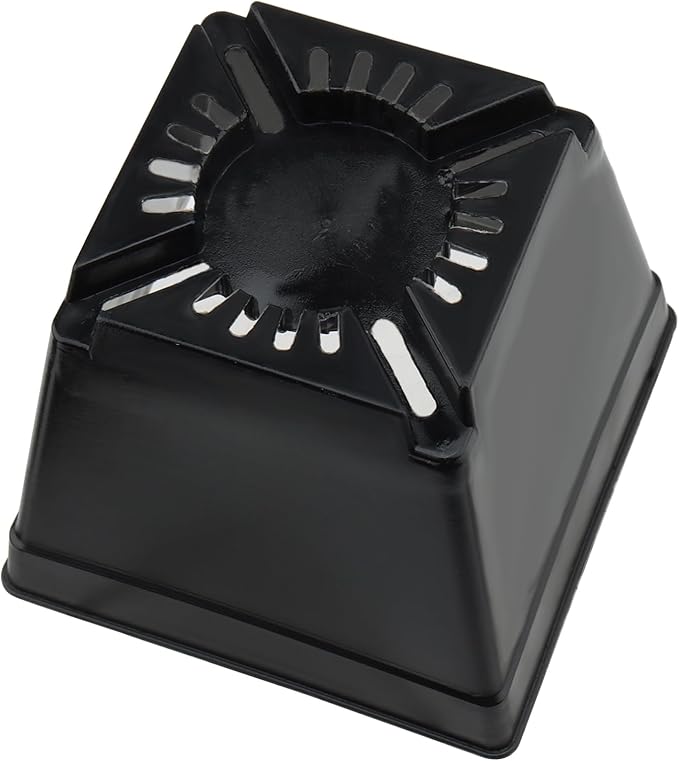 JOIKIT 60 Pack 4 Inch Black Square Nursery Pot, Plastic Square Plant Pot with Drainage Hole, Seedling Nursery Transplant Planter for Indoor, Outdoor, Garden, Office, Balcony