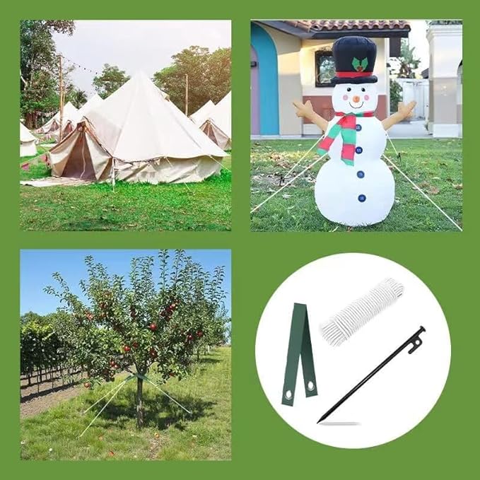 Heavy Duty Steel Tree Stake Kits Tree Stakes and Supports for Leaning Trees Tree Staking and Support Kits for Young Tree Against Bad Weather (1, 12 in)