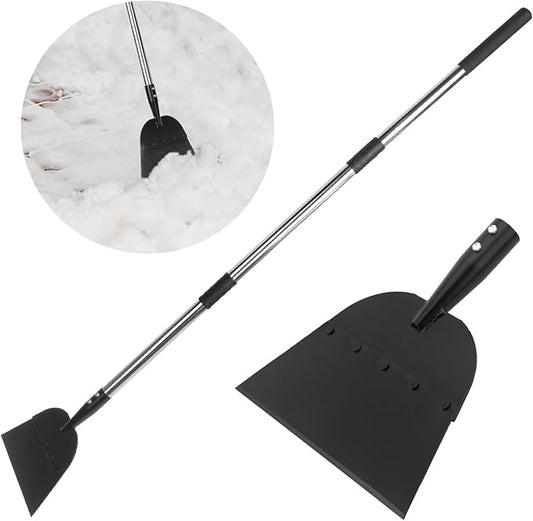 OCGIG Snow Shovel, Ice Scraper, Flat Shovel, 54 inch Ice Removal Tool for Road Outdoor Garden Cleaning Scraper, Folding Snow Ice Chopper for Walkway, Driveway Weeding Tool, Lawn Edging Weed Remove