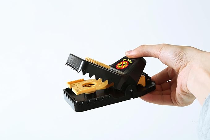 Bullseye - 6 Pack - Rat Traps - Indoor/Outdoor, Reusable, Easy Setup, Powerful Stainless Steel Spring, Tough ABS Body. Set Traps Safely Without Getting Snapped. Great for Rats, Chipmunks & Rodents