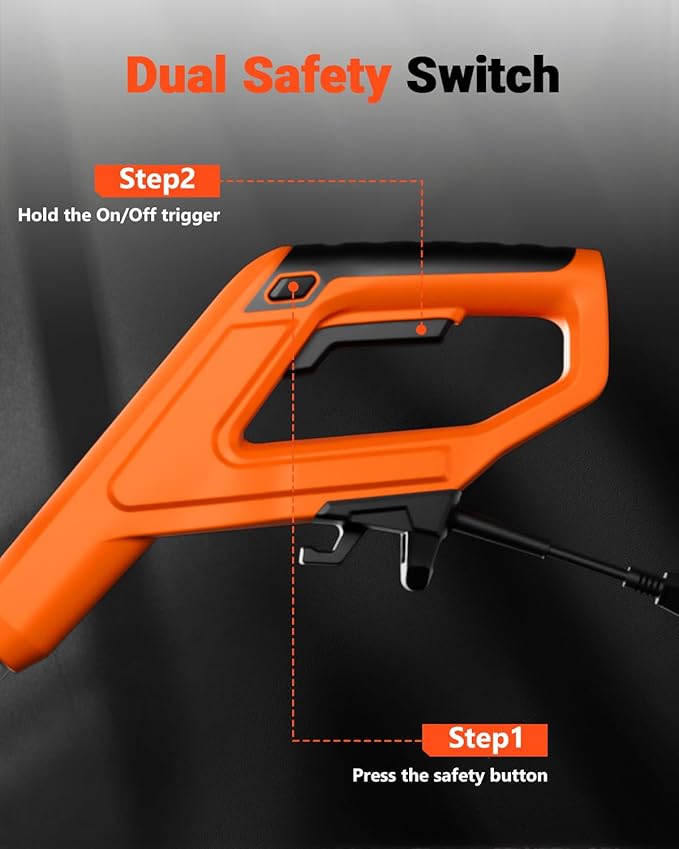 VOLTASK 12-Inch Corded Snow Blower, 10 Amp Electric Snow Blower with Directional Plate