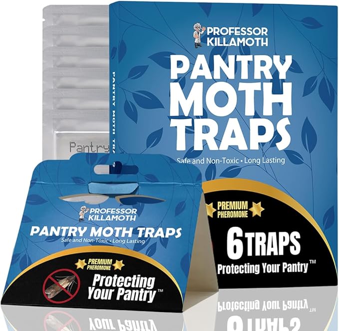 Pantry Moth Traps 6 Pack | New Blue Design | Child and Pet Safe | Premium Attractant