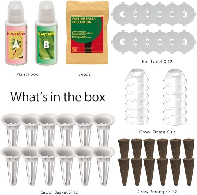 Inbloom Tomato Seed Pod Kit for Aerogarden, Hydroponics Growing System Kit 12-Pods (300+ Seeds Included Cherry Tomato, Pepper & Cucumber), Grow Anything Hydroponics Supplies for IDoo Ahopegarden