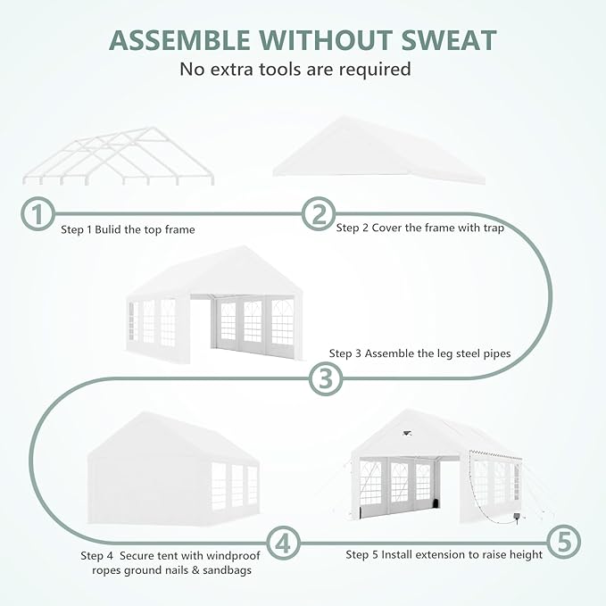 Carports 10X30 Heavy Duty,Car Ports with 180G Removable Side Walls,Carport Canopy,Portable Car Port Garage,Car Shelter All Weather,White