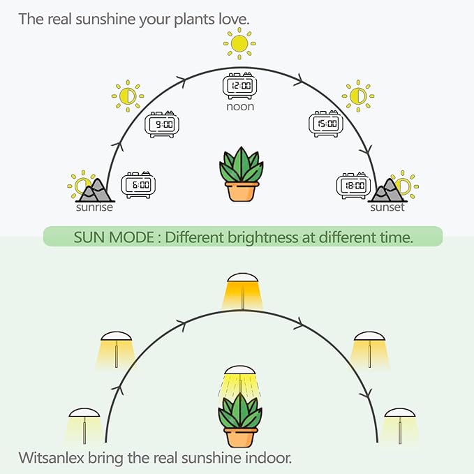 LED Grow Lights for Indoor Plants 2 Pack, Smart USB Small Full Spectrum Plant Lights with Remote, Height Adjustable, Auto On/Off Timer, Ideal for Home Decoration, Black