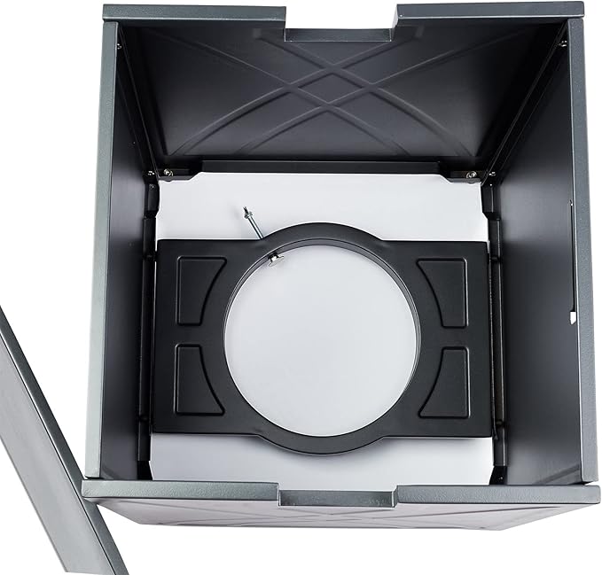 Propane Tank Cover Table, Square Propane Tank Holder Hideaway for 20 lb Propane Tanks, Gas Tank Storage Side Table - Carbon Gray