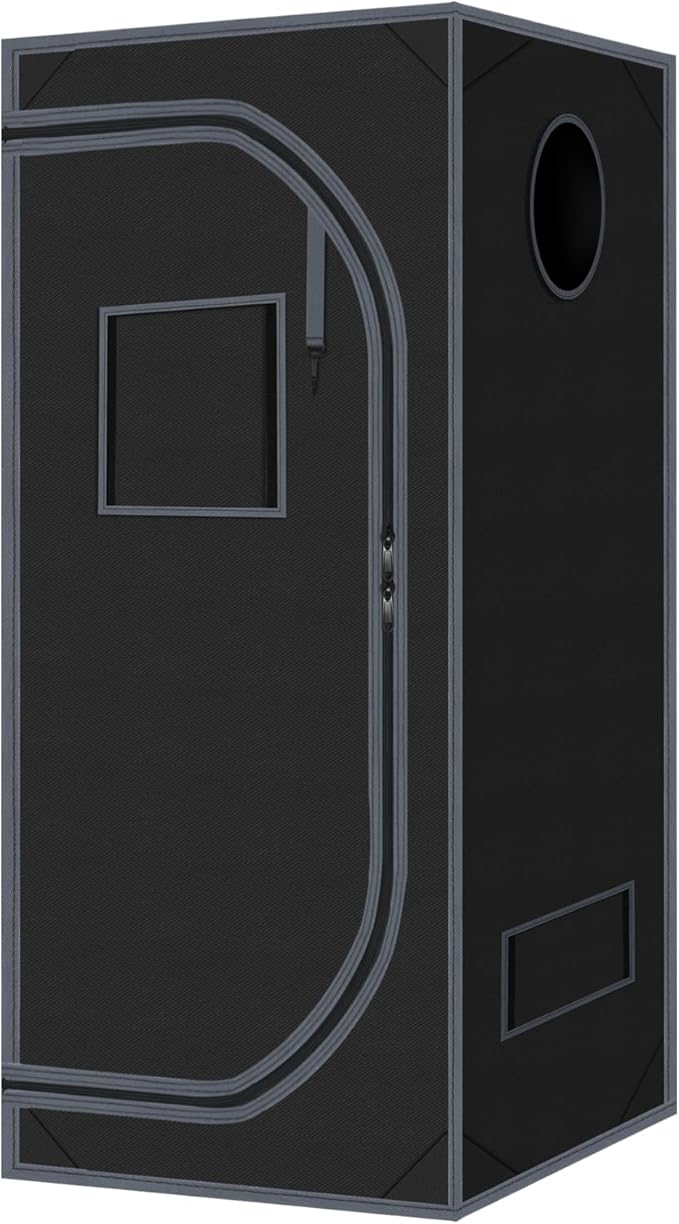 32"x32"x63" Grow Tent for Indoor Plants 600D Mylar Hydroponic High Reflective GrowTents for Plant Fruit Flower Veg Growing