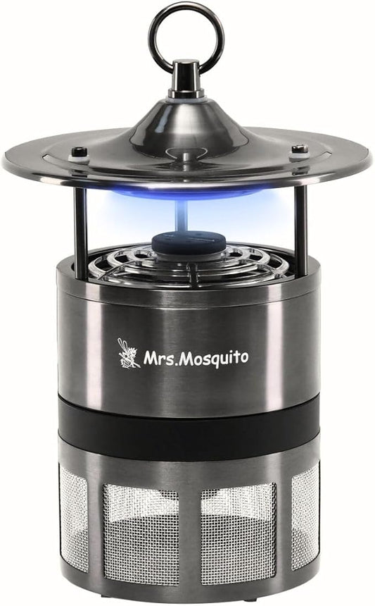 Outdoor Mosquito Trap – Premium Stainless Steel Insect Killer with UV Light & Octenol Lure, Rainproof, Ultra-Quiet, 15,000-Hour Lamp Life, Safe for Family & Pets