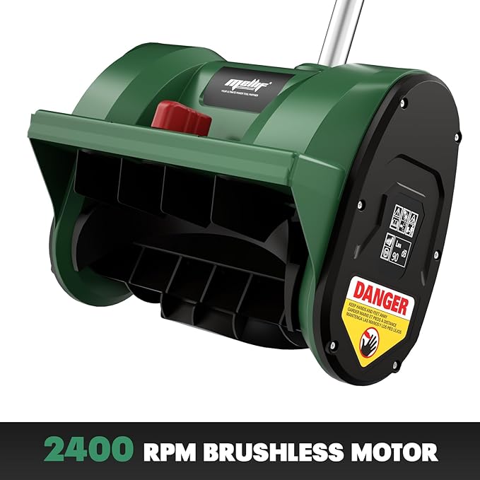 Cordless Snow Shovel Compatible with Makita 18V Battery, 12” Brushless Snow Blower Electric Snow Thrower, Adjustable Front Handle & Deflector (w/Mellif 4.0 Ah Battery & 4.0 Quick Charger)