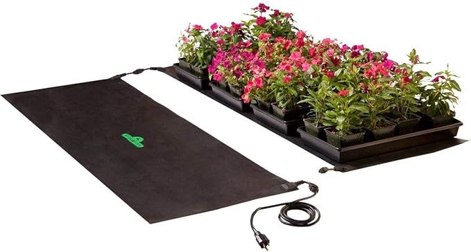 JUMP START MTMDA Jump Start Commercial Seedling Heat Mat Modular Add-on, 60" x 21", 140, 60x21, Black