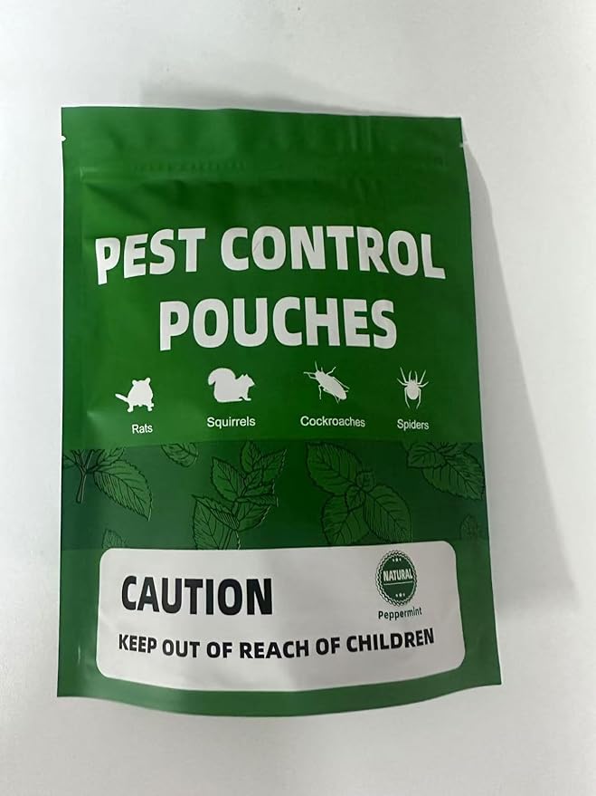 Pest Control, Mouse Repellent Pouches, Rodent Repellent, Mice Repellant Indoor, Peppermint Mice to Repel Spider, Ant, Roach & Mosquito, Rat Repellant Outdoor, Keep Mouse Out of Camper-10P