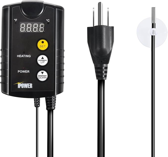 iPower GLHTMTS Durable Waterproof Seedling Heat Mat Warm Hydroponic Plant Germination Starting Pad, 10"x 20", Black